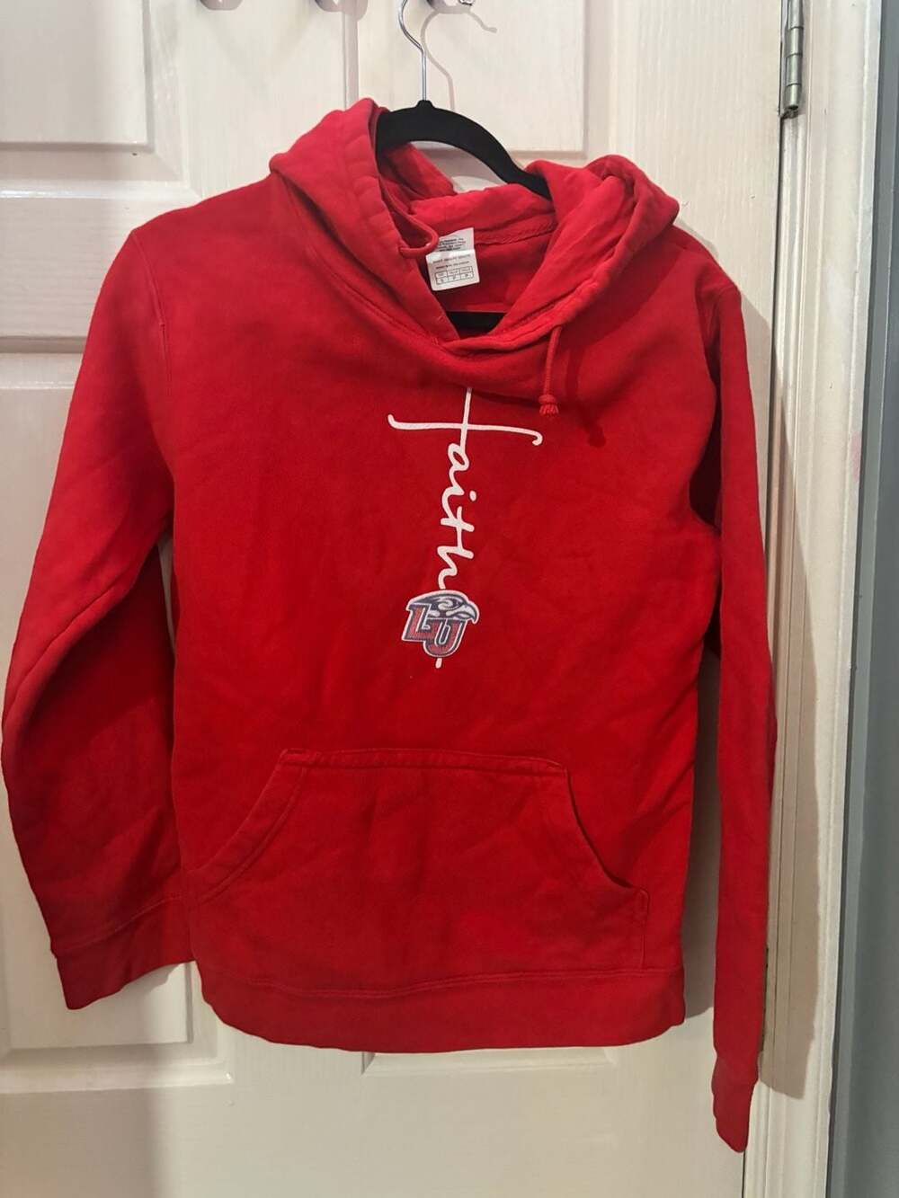 Delta Faith Graphic Hoodie Red Size S